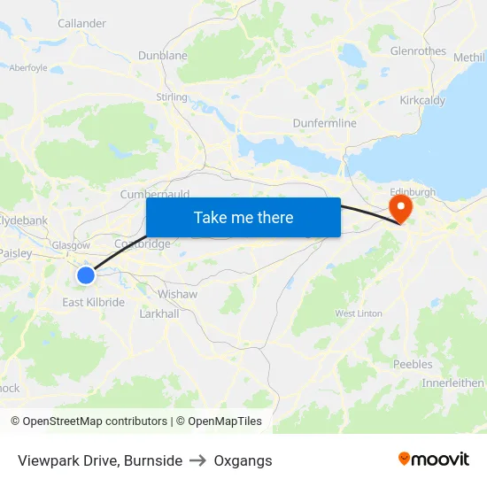 Viewpark Drive, Burnside to Oxgangs map