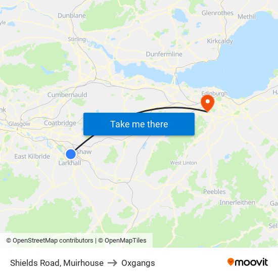 Shields Road, Muirhouse to Oxgangs map