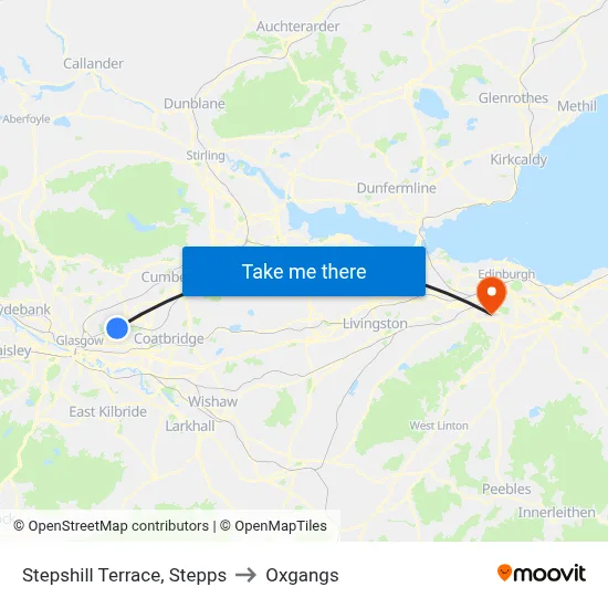 Stepshill Terrace, Stepps to Oxgangs map