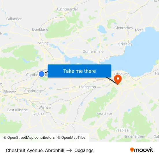 Chestnut Avenue, Abronhill to Oxgangs map
