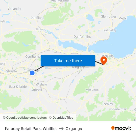 Faraday Retail Park, Whifflet to Oxgangs map