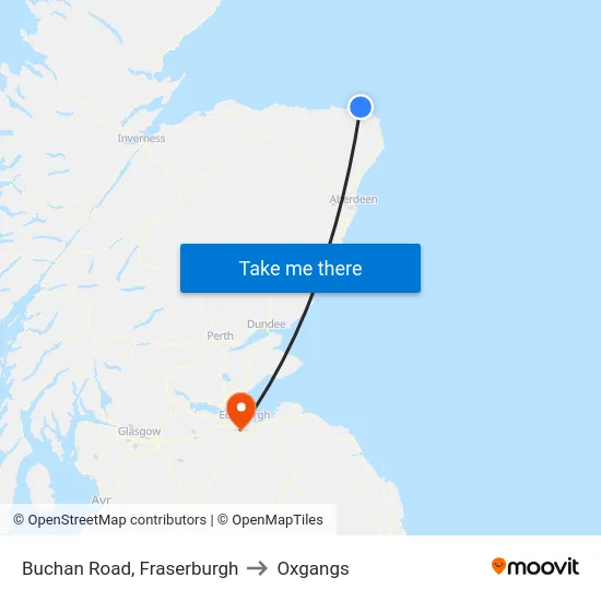 Buchan Road, Fraserburgh to Oxgangs map