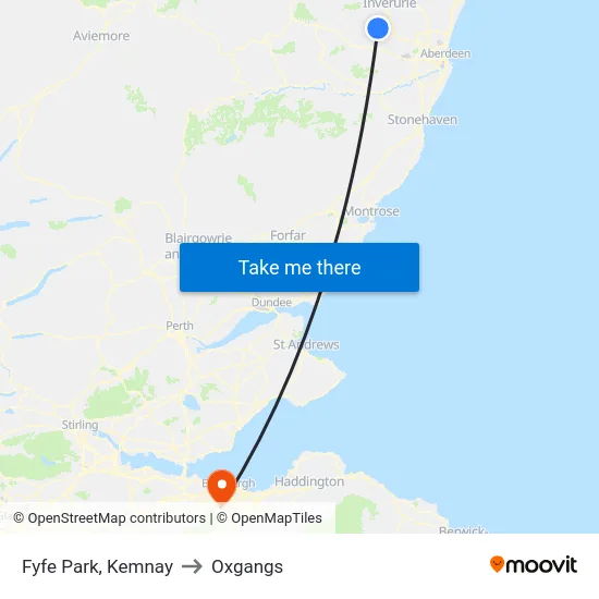 Fyfe Park, Kemnay to Oxgangs map