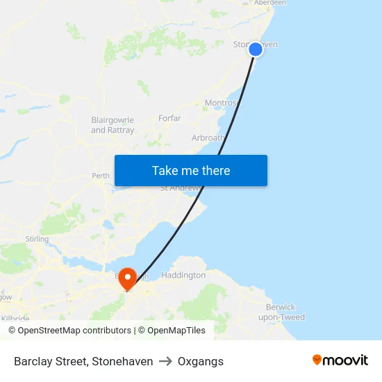 Barclay Street, Stonehaven to Oxgangs map