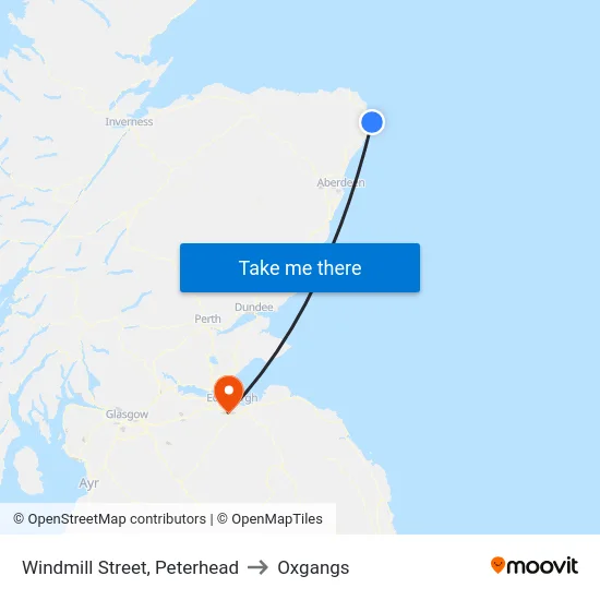 Windmill Street, Peterhead to Oxgangs map