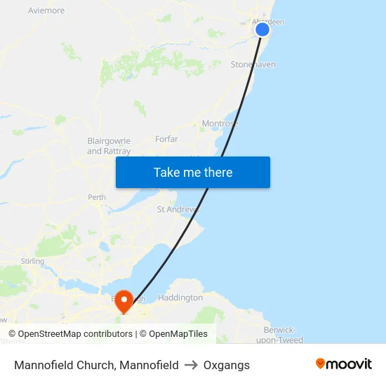 Mannofield Church, Mannofield to Oxgangs map