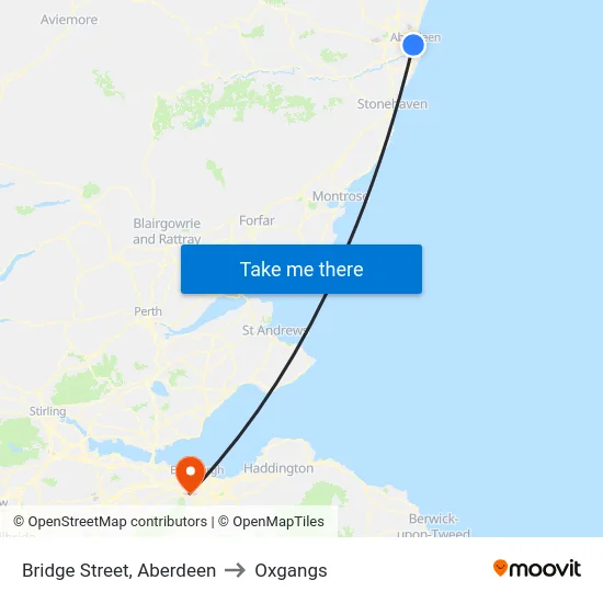 Bridge Street, Aberdeen to Oxgangs map