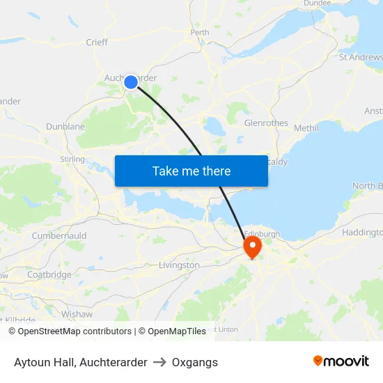 Aytoun Hall, Auchterarder to Oxgangs map