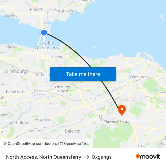 North Access, North Queensferry to Oxgangs map