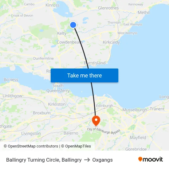 Ballingry Turning Circle, Ballingry to Oxgangs map