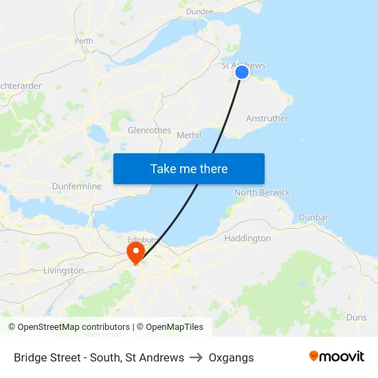 Bridge Street - South, St Andrews to Oxgangs map