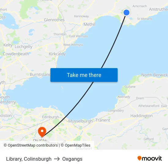 Library, Colinsburgh to Oxgangs map