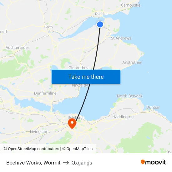 Beehive Works, Wormit to Oxgangs map