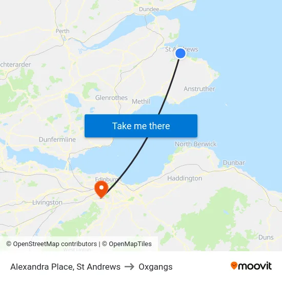 Alexandra Place, St Andrews to Oxgangs map