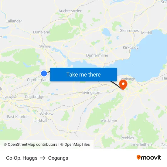Co-Op, Haggs to Oxgangs map