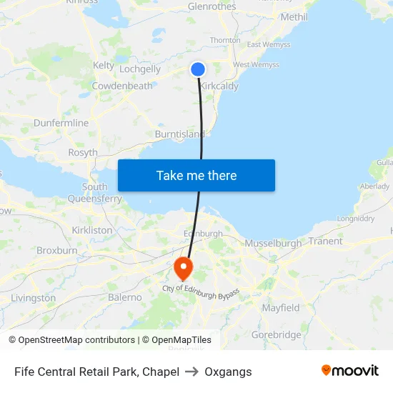 Fife Central Retail Park, Chapel to Oxgangs map