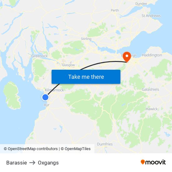 Barassie to Oxgangs map