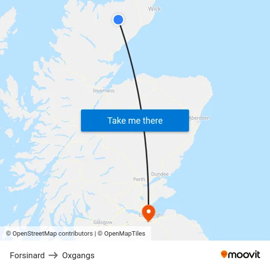Forsinard to Oxgangs map
