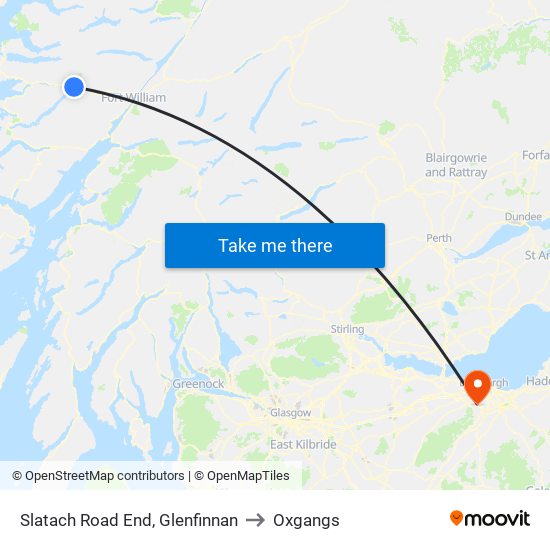 Slatach Road End, Glenfinnan to Oxgangs map