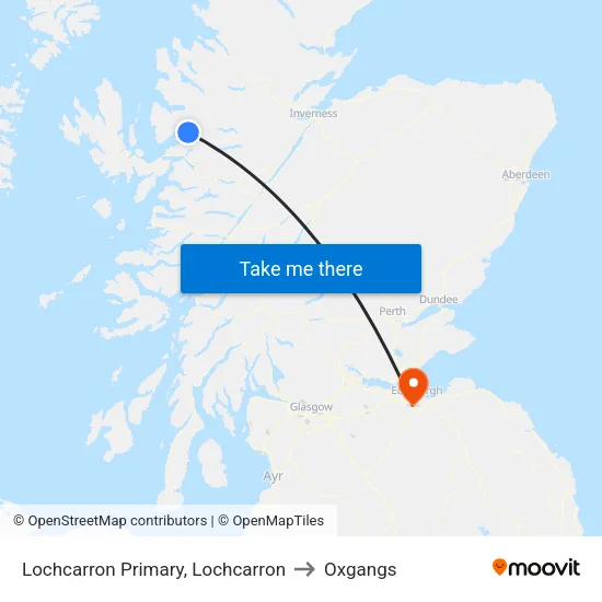 Lochcarron Primary, Lochcarron to Oxgangs map