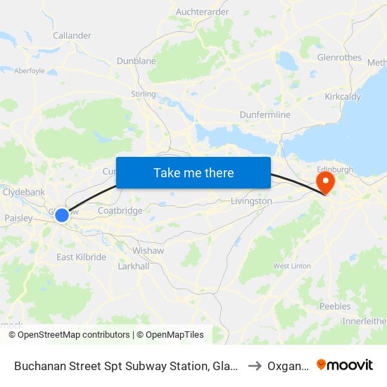 Buchanan Street Spt Subway Station, Glasgow to Oxgangs map