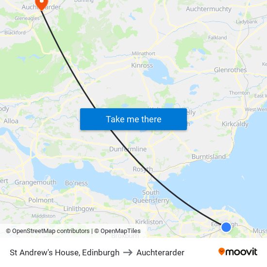 St Andrew's House, Edinburgh to Auchterarder map