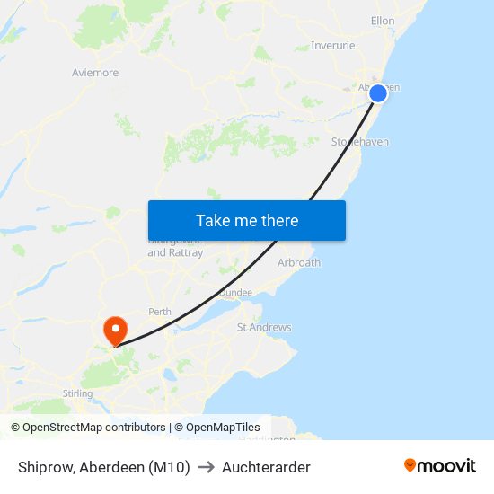 Shiprow, Aberdeen (M10) to Auchterarder map