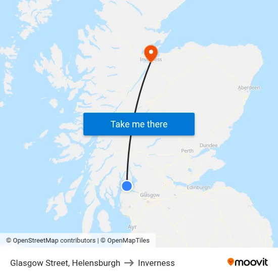 Glasgow Street, Helensburgh to Inverness map