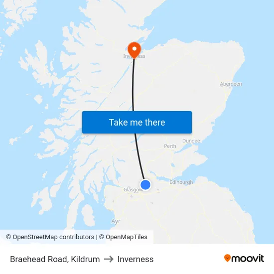 Braehead Road, Kildrum to Inverness map