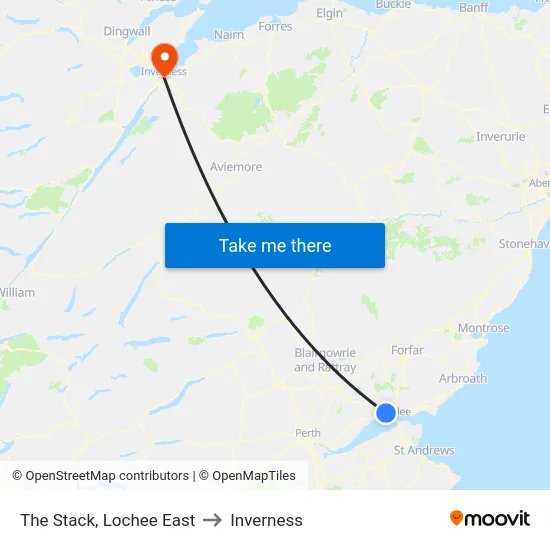 The Stack, Lochee East to Inverness map