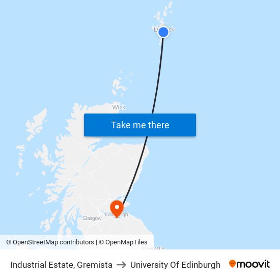 Industrial Estate, Gremista to University Of Edinburgh map