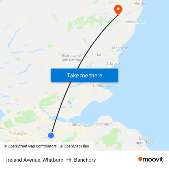 Ireland Avenue, Whitburn to Banchory map