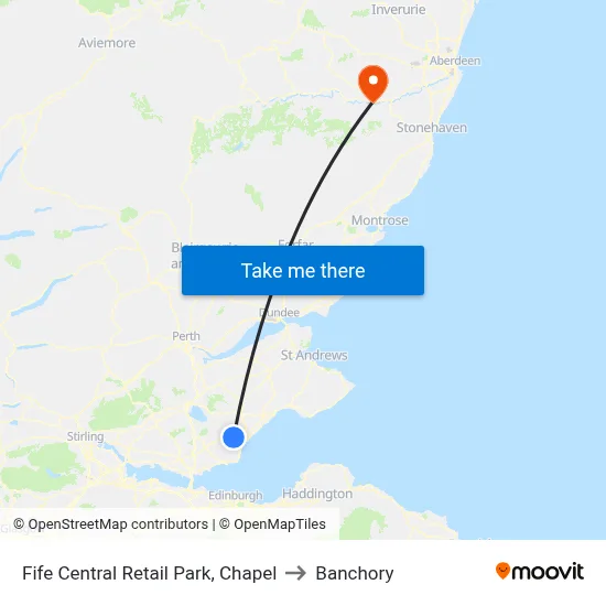 Fife Central Retail Park, Chapel to Banchory map