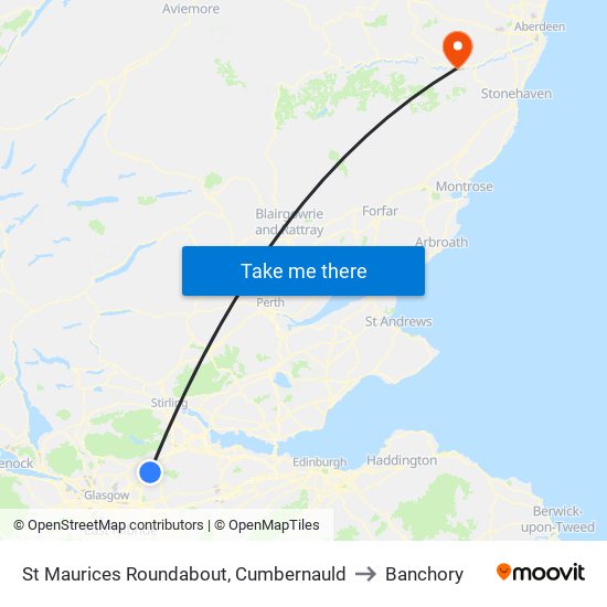 St Maurices Roundabout, Cumbernauld to Banchory map