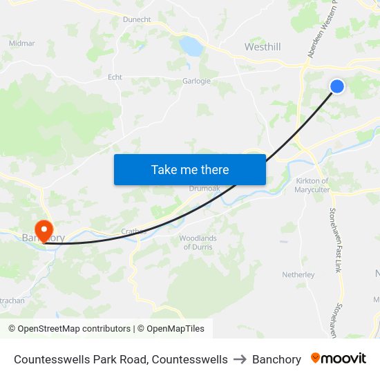 Countesswells Park Road, Countesswells to Banchory map