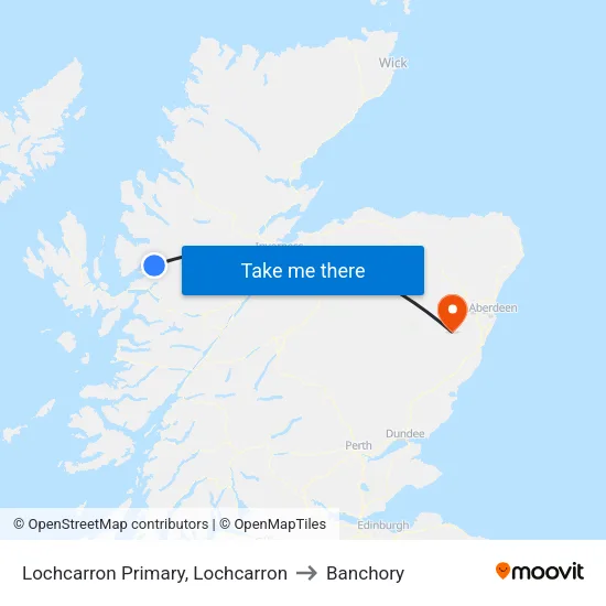 Lochcarron Primary, Lochcarron to Banchory map