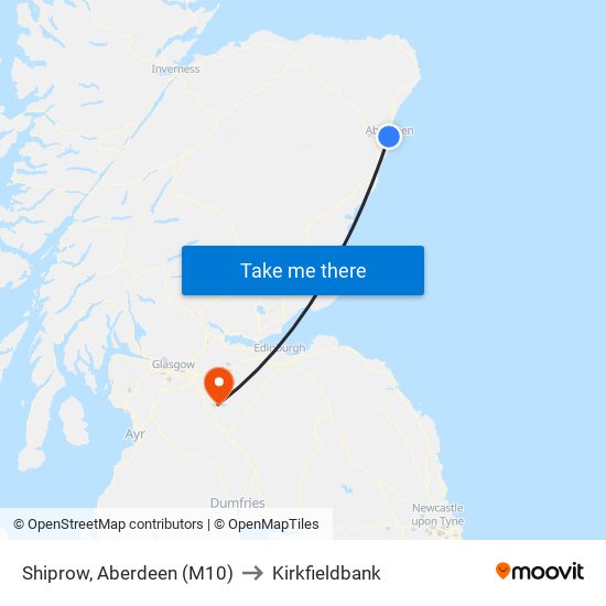 Shiprow, Aberdeen (M10) to Kirkfieldbank map