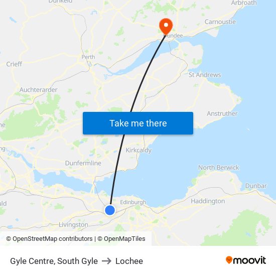 Gyle Centre, South Gyle to Lochee map