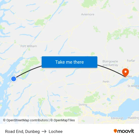 Road End, Dunbeg to Lochee map