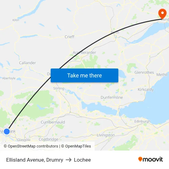 Ellisland Avenue, Drumry to Lochee map