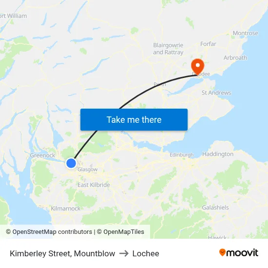 Kimberley Street, Mountblow to Lochee map