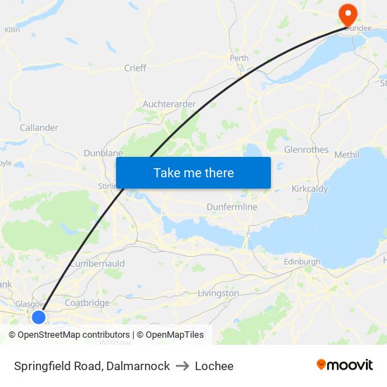 Springfield Road, Dalmarnock to Lochee map