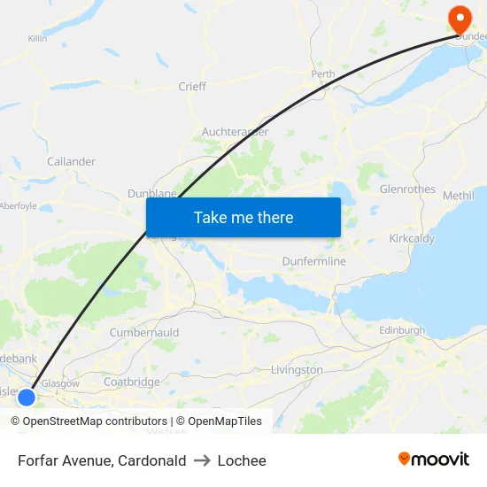 Forfar Avenue, Cardonald to Lochee map