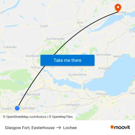 Glasgow Fort, Easterhouse to Lochee map