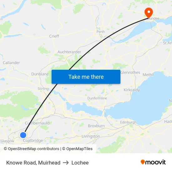 Knowe Road, Muirhead to Lochee map
