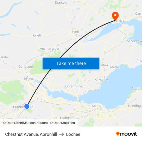 Chestnut Avenue, Abronhill to Lochee map