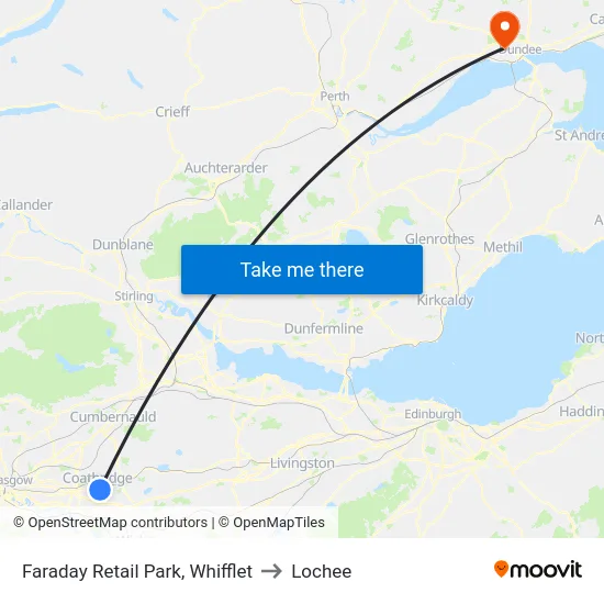 Faraday Retail Park, Whifflet to Lochee map