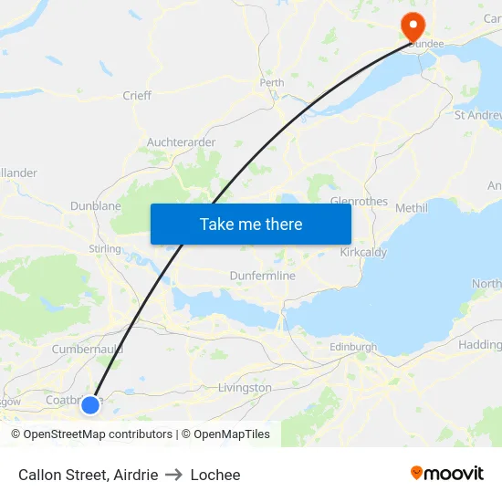 Callon Street, Airdrie to Lochee map