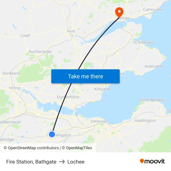 Fire Station, Bathgate to Lochee map