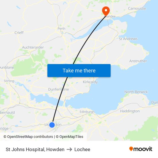 St Johns Hospital, Howden to Lochee map